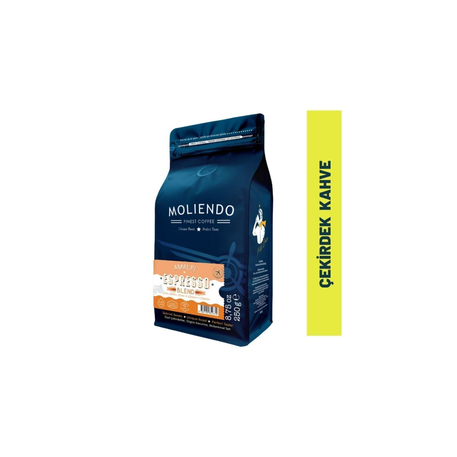 Amalfi Espresso Blend Kahve (ÇEKİRDEK KAHVE) 250 G