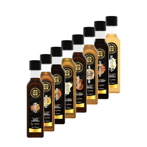 8'li Avantajlı Yeni Özel Seri Gerçek Şeker Pancarı Kahve Ve Kokteyl Şurubu 8x60ml