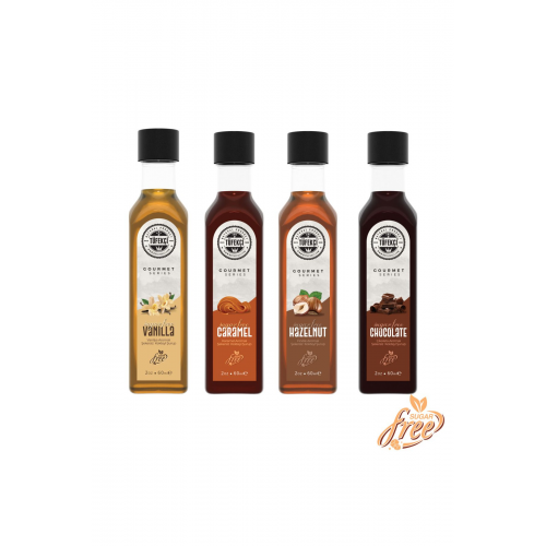 Şekersiz (SUGAR FREE) 4 Adet Deneme Şurup Seti Kahve Ve Kokteyl Şurubu Kalorisiz Formül (4X60ML)