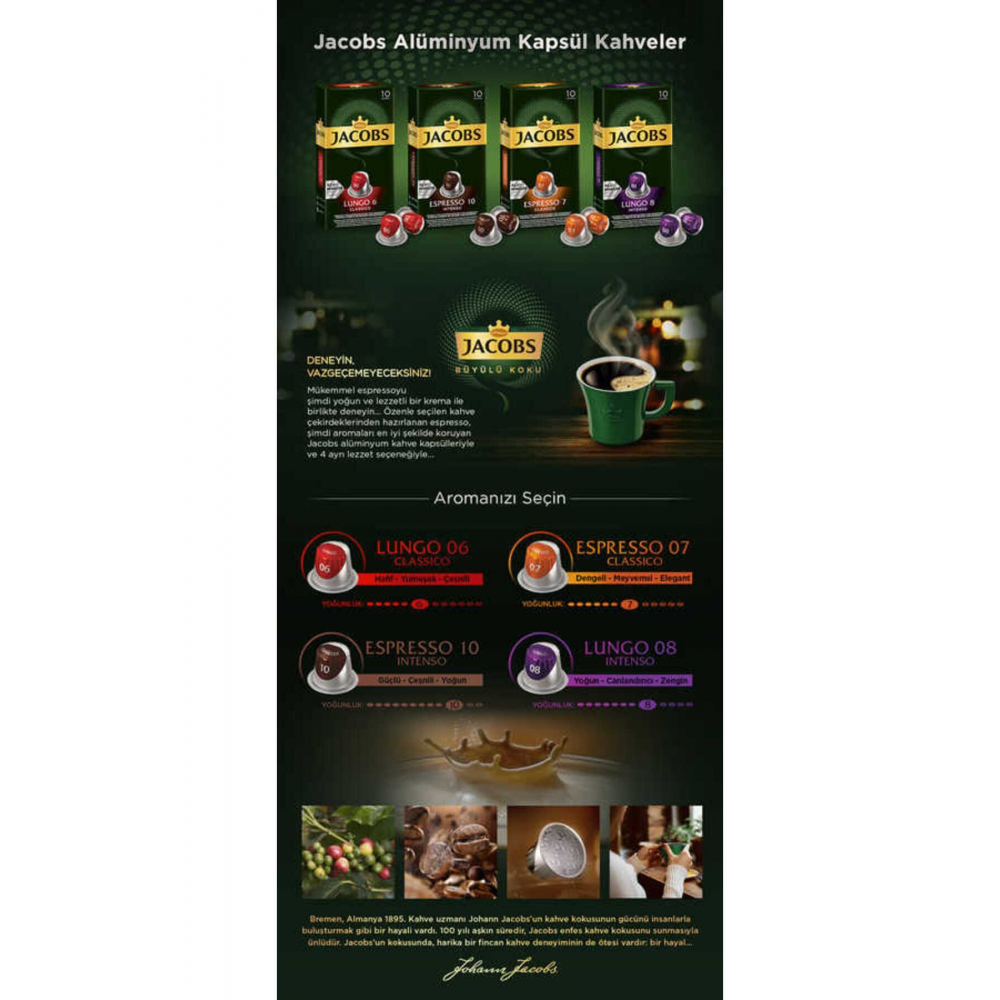 Kapsül Kahve Tanışma Paketi 40'lı ( Nespresso Uyumlu Alüminyum Kapsül Kahve )