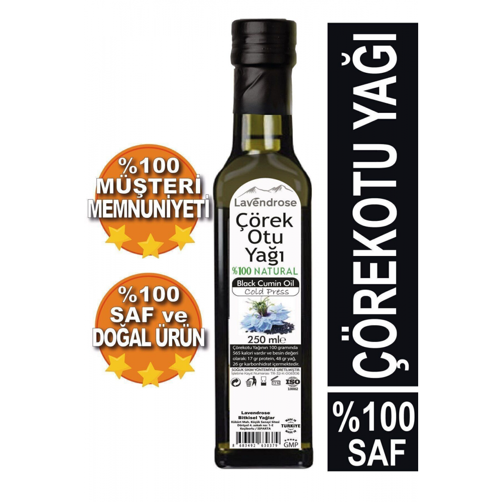 Çörek Otu Yağı 250ml %100 Saf Ve Doğal * Çörekotu Yağı Soğuk Sıkım Black Cumin Oil