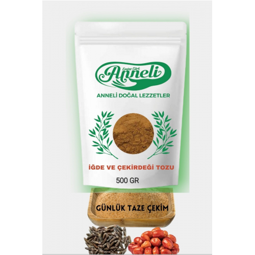 500 gr Iğde Ve Çekirdeği Tozu ( Iğde Unu) % 100 Doğal Günlük Taze Öğütülür.annemeli