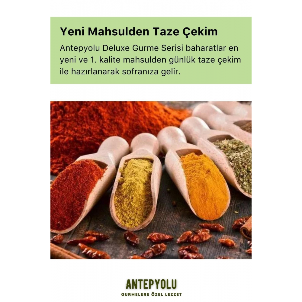 Deluxe Gurme Serisi Günlük Taze Çekim Öğütülmüş Organik & Lezzetli Toz Kimyon 100 Gr