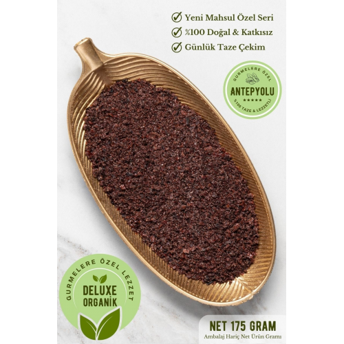 Deluxe Gurme Serisi Taze Köy Sumağı Öğütülmüş 1. Kalite Organik & Lezzetli Yaprak Toz Sumak 175 gr