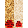 Odun Ateşinde Kavrulmuş Susam 500g + Kavrulmamış Beyaz Çiğ Susam 500g