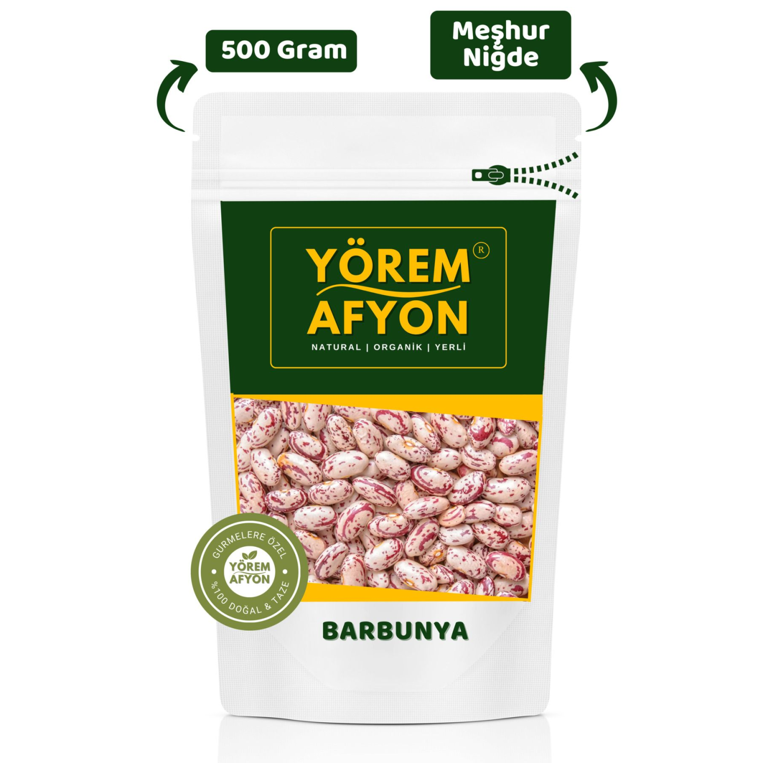 Yörem Afyon Meşhur Niğde Vegan Vitamin Deposu Barbunya | 500Gr.