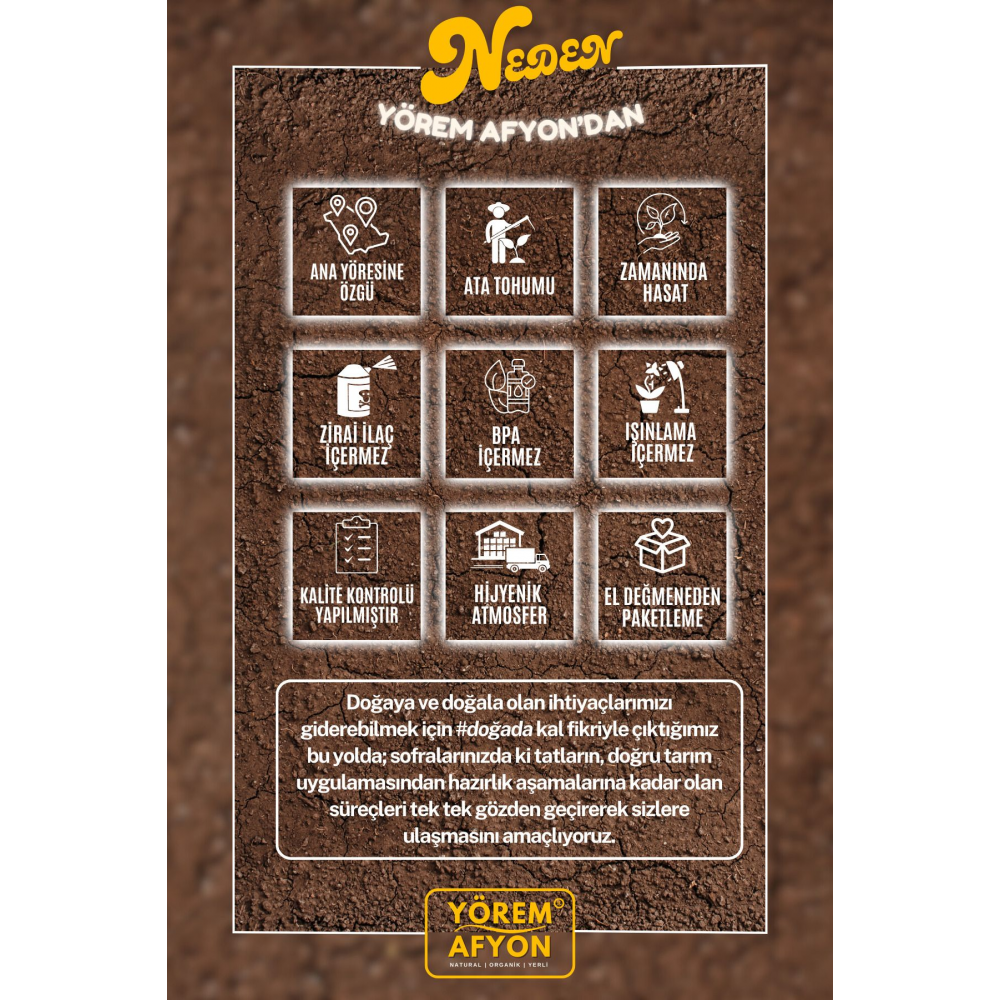 Yörem Afyon Meşhur Niğde Vegan Vitamin Deposu Barbunya | 500Gr.