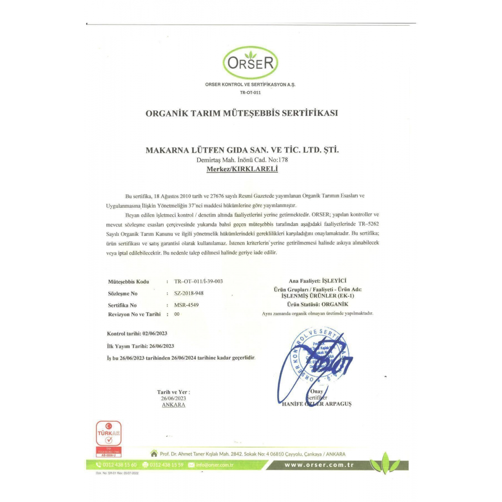 Organik Pirinç (KATKISIZ - 250 G)