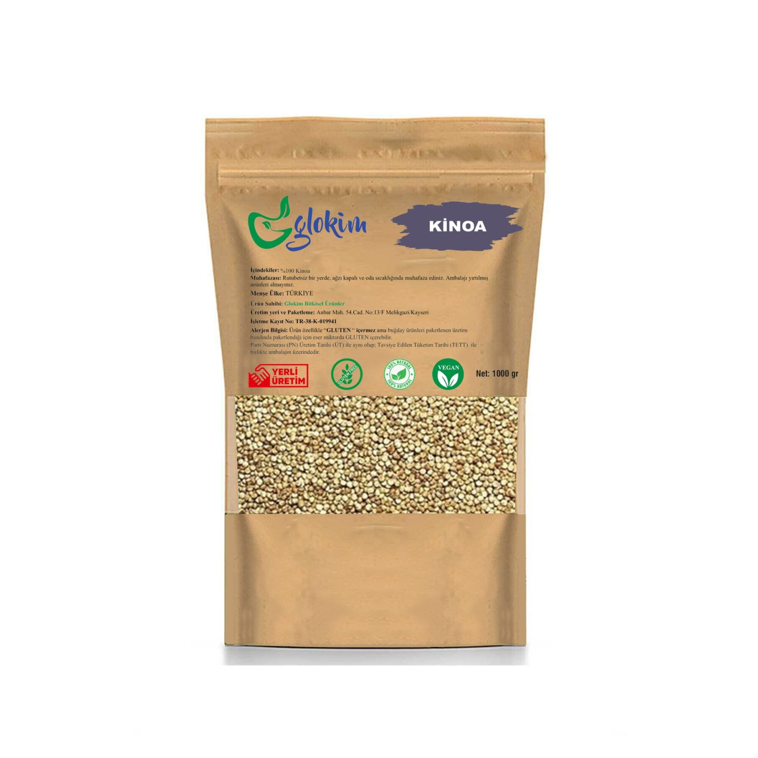 Beyaz Kinoa 1000 Gr - Glutensiz 1 Kg