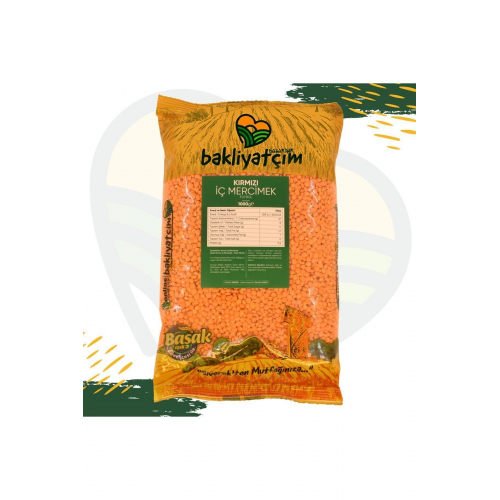 1000 gr Şanlıurfa Kırmızı Iç Mercimek Futbol Boy 1 Kg Paket