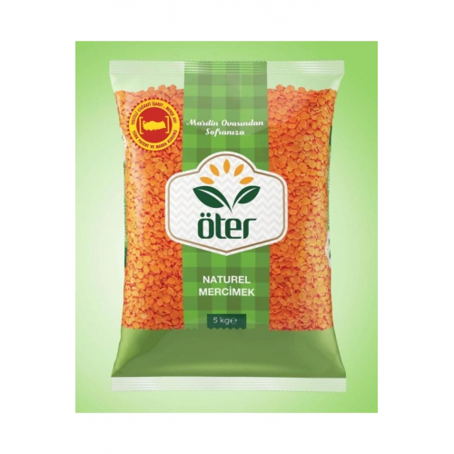 Mezopotamya Ovasından Öter Bakliyat Kırmızı Yaprak Natural Mercimek 5 Kg