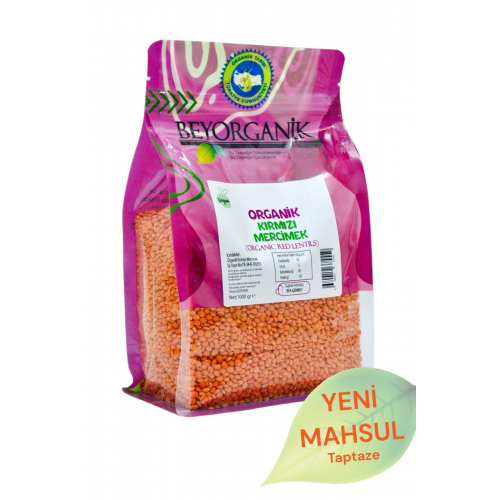 Organik Kırmızı Mercimek 1 Kg