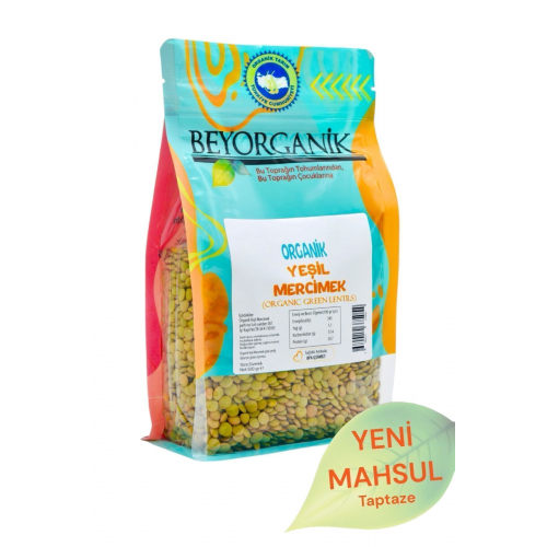 Organik Yeşil Mercimek 500gr