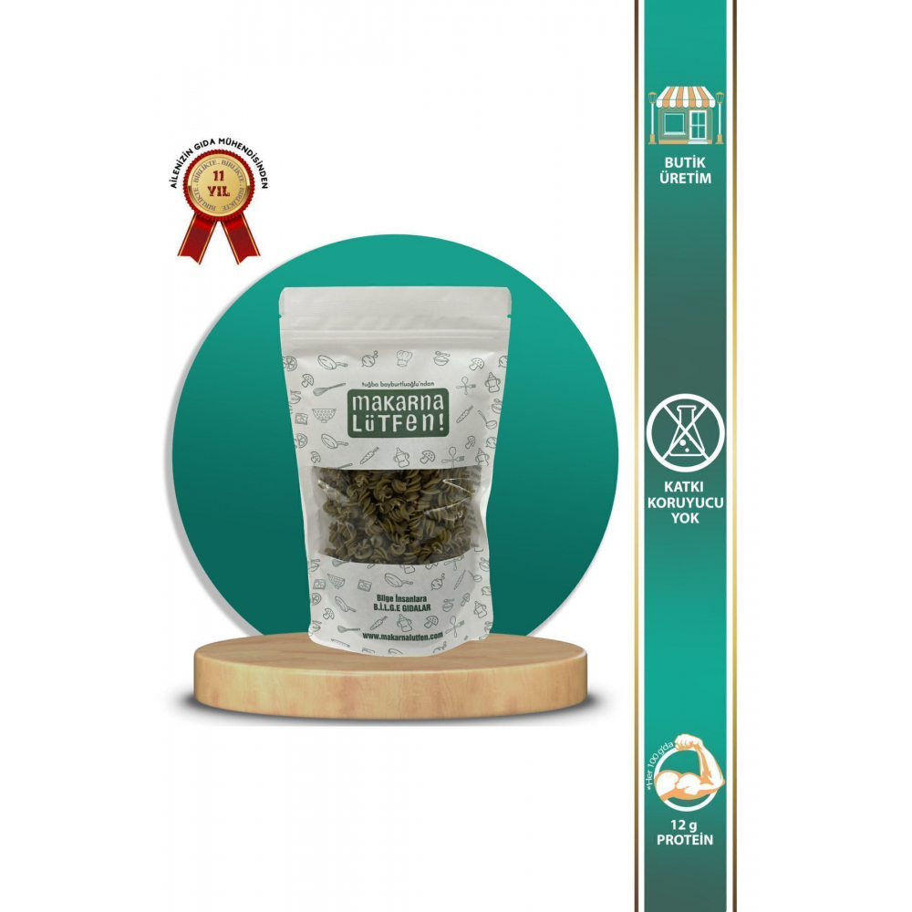 Brokoli ve Ispanaklı Makarna (Süt ve Yumurta İçermeyen-200 gr)