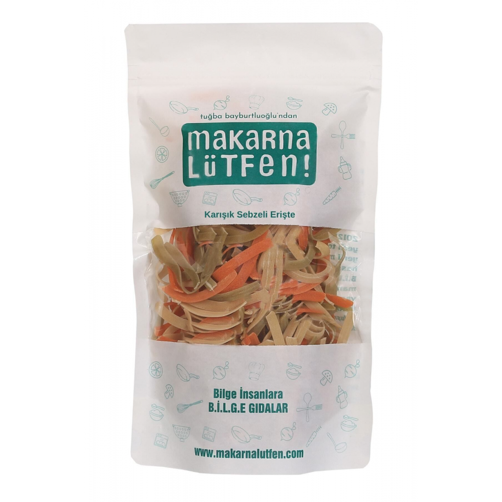 Karışık Sebzeli Erişte (%35 SEBZE-200 G)