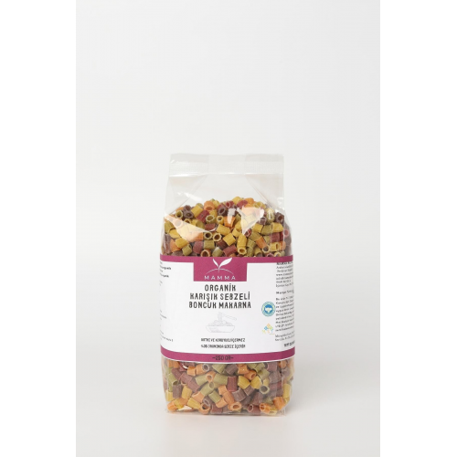 Organik Karışık Sebzeli Boncuk Makarna