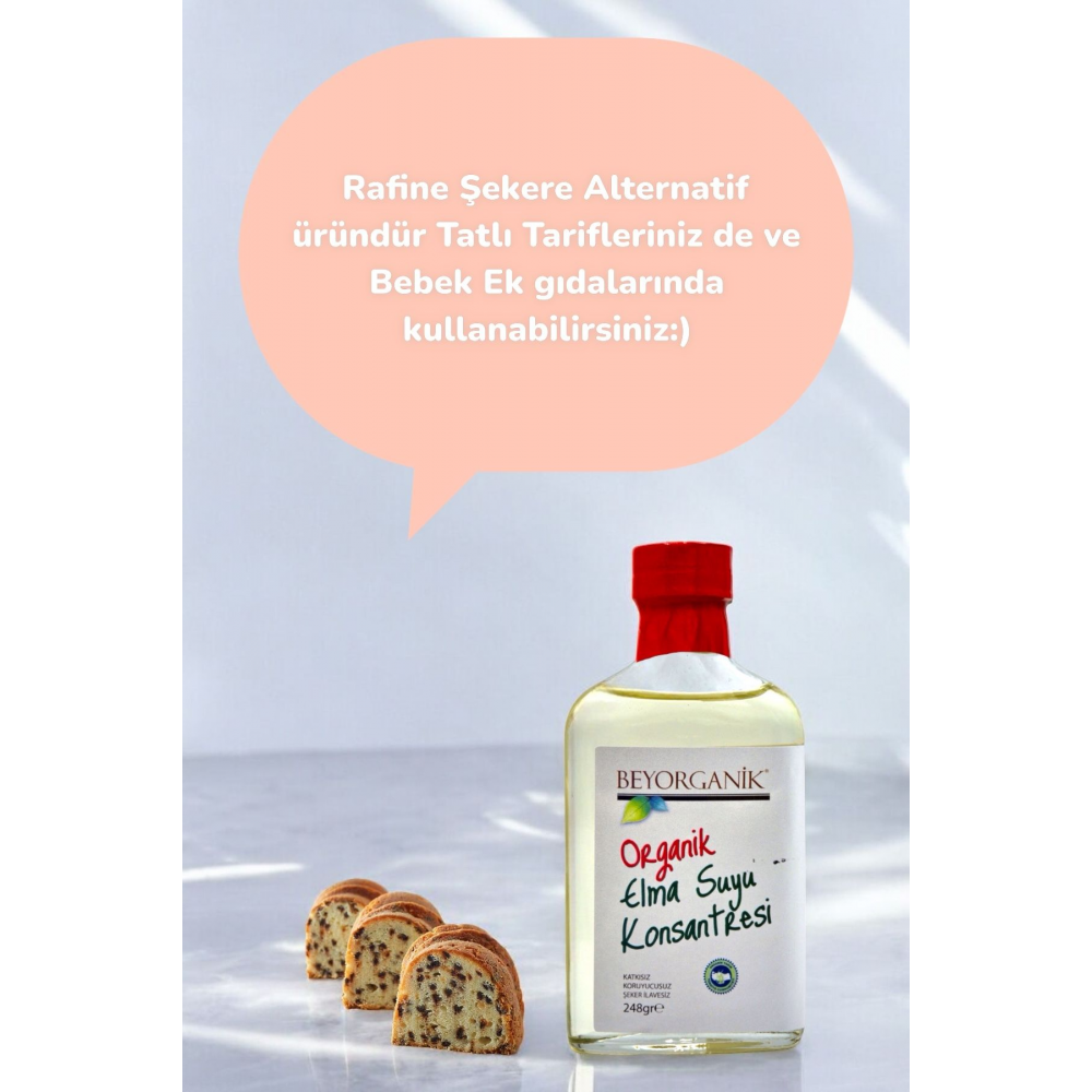 Organik Elma Suyu Konsantresi %100 Elma 248gr