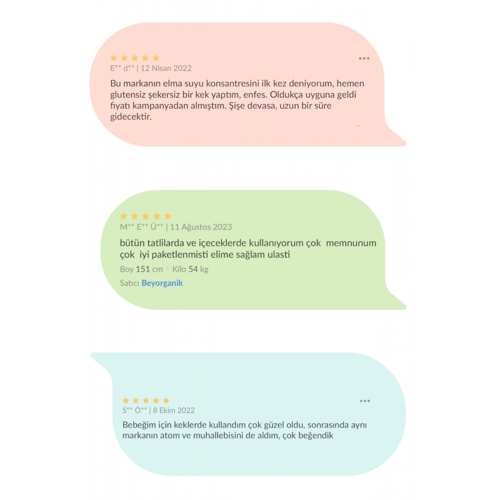 Organik Elma Suyu Konsantresi 1300gr