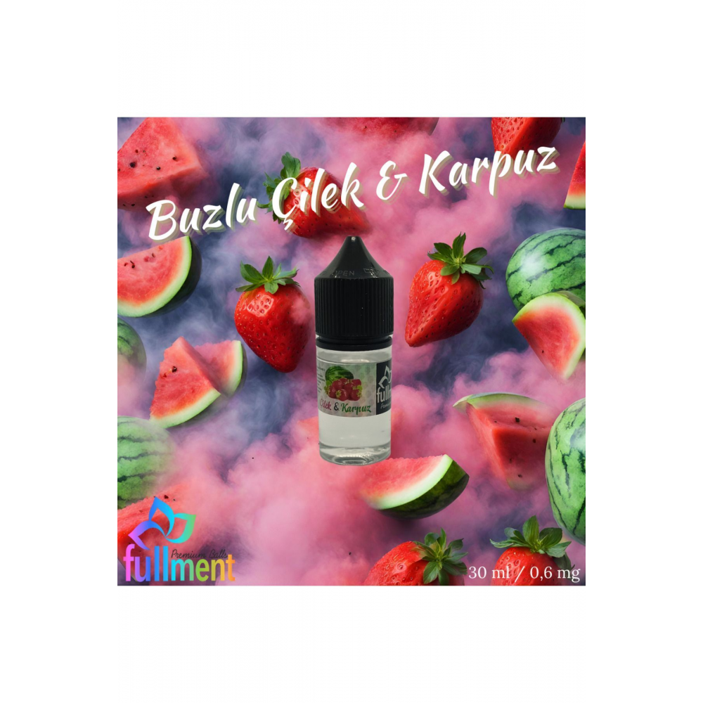 Buzlu Çilek&karpuz Gıda Aromalı Hazır Gıda Likit Aroma Şurup 30 ml