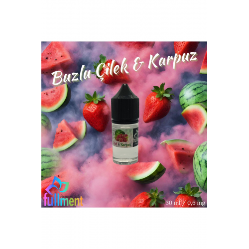 Buzlu Çilek&karpuz Gıda Aromalı Hazır Gıda Likit Aroma Şurup 30 ml