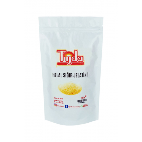 Sığır Jelatini (SAF) 100gr (220 BLOOM) Toz Jelatin Helal Sertifikalı