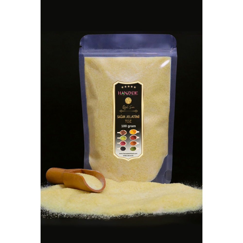 Toz Jelatin 100 Gr %100 Saf Sığır Jelatini 240 Bloom