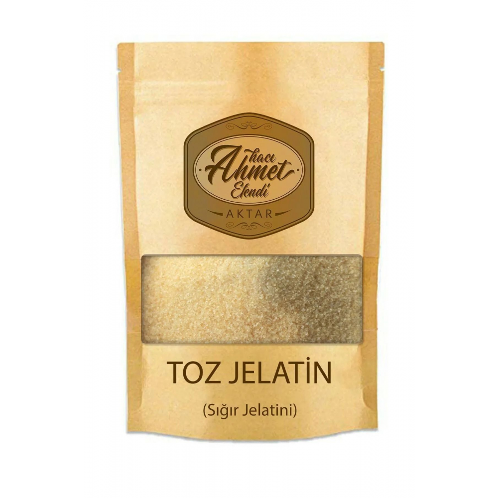 Toz Jelatin 100 gr %100 Saf Yerli Sığır Jelatini 240 Bloom