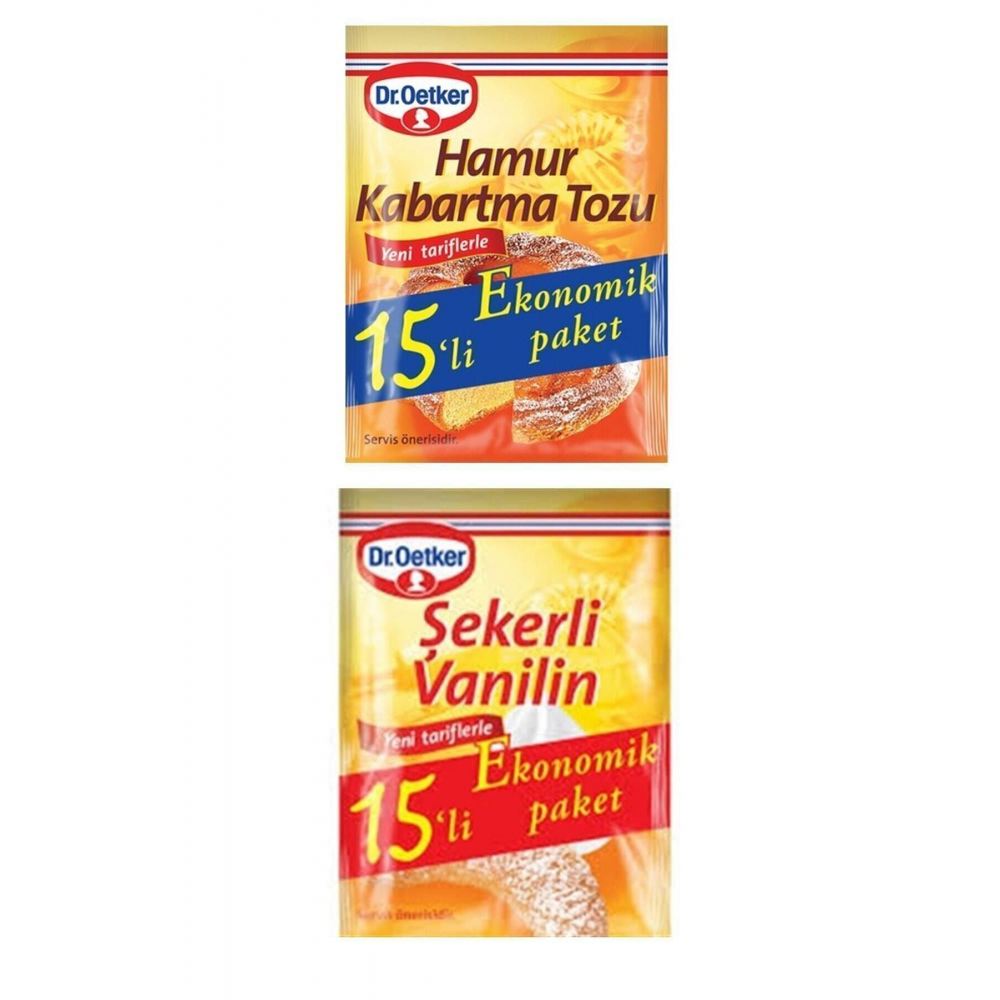 Dr.oetker 15'li Set 15 Şekerli Vanilin + 15 Hamur Kabartma Tozu