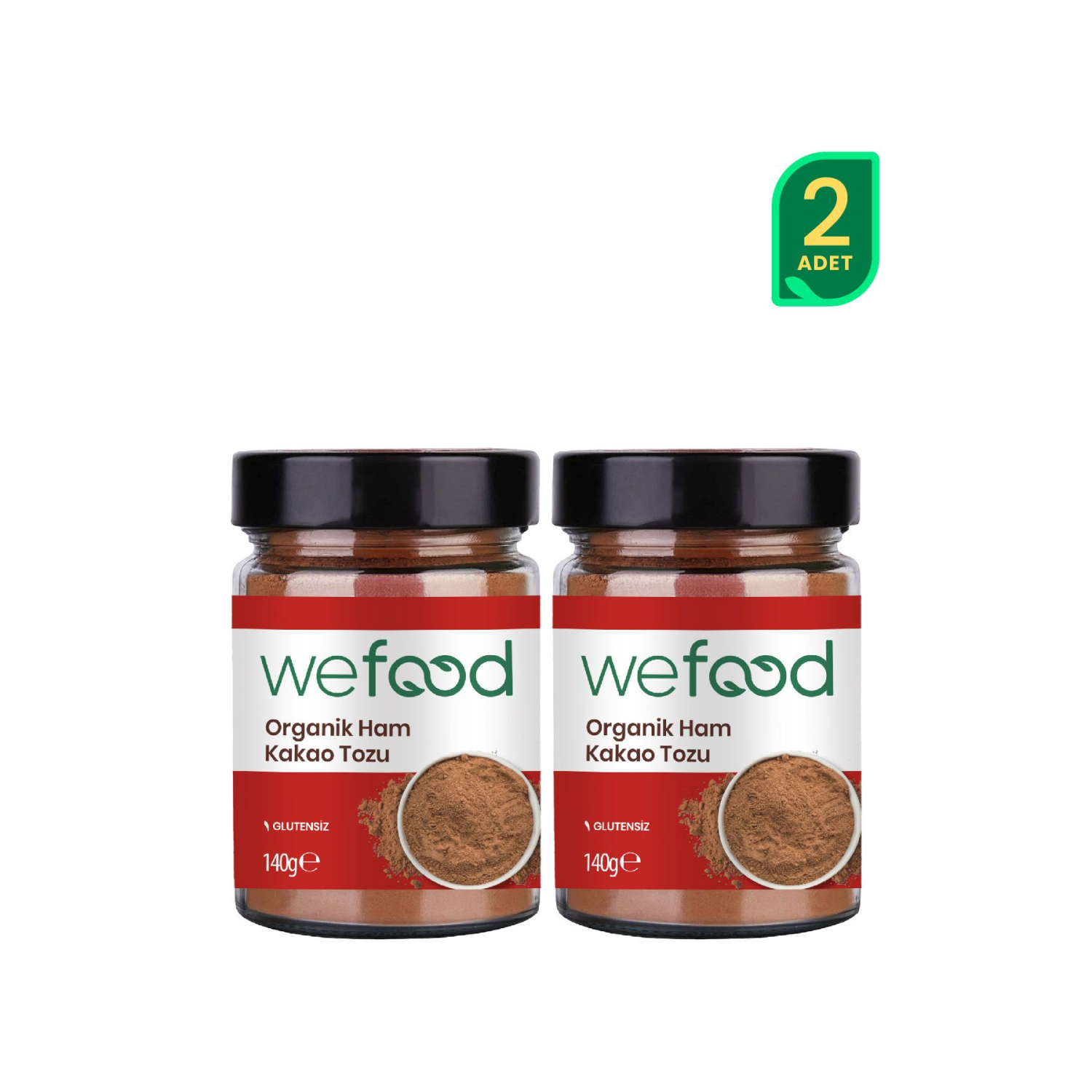 Organik Ham Kakao Tozu 140 gr 2'li