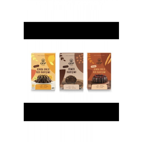 3'lü Set Kinoa Unlu Kek Karışımları Ve Ekmek Karışımı