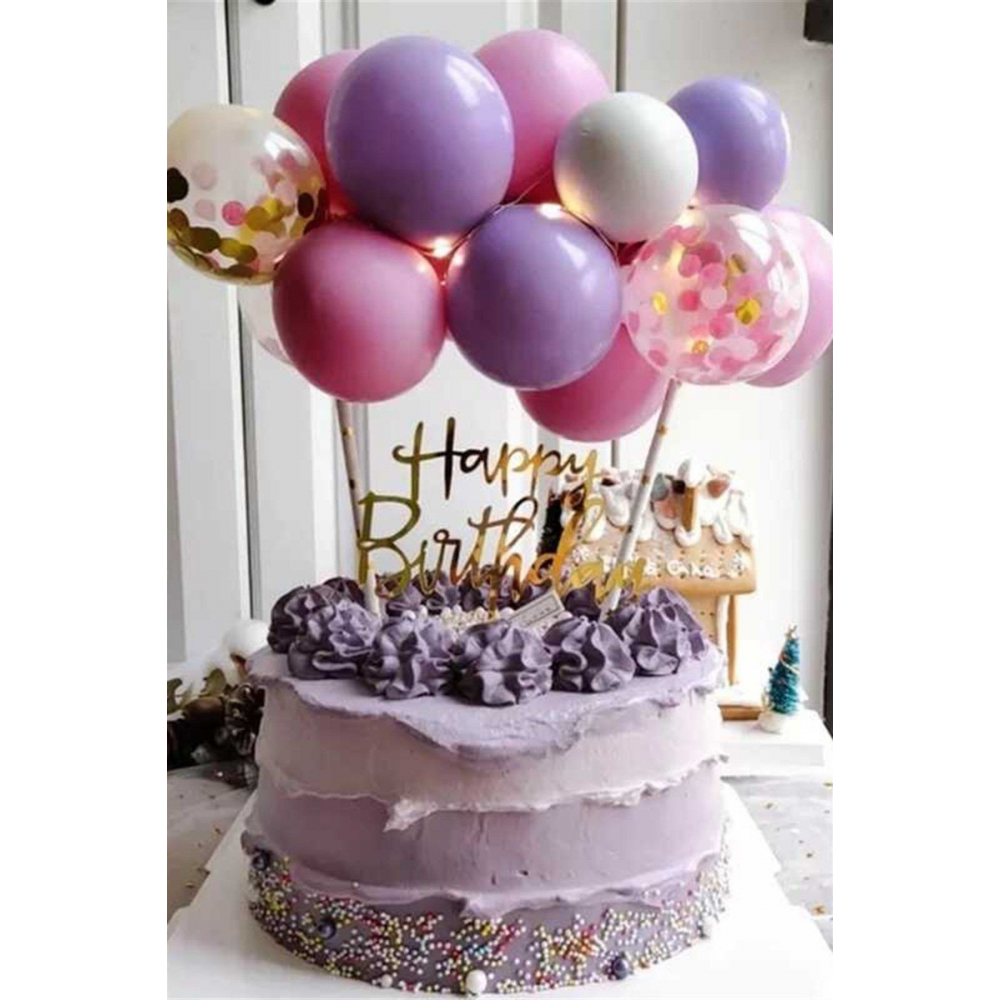 Pembe - Mor Balon Pasta Süsü
