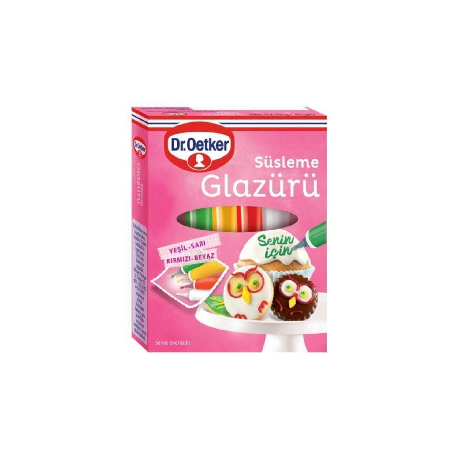 Süsleme Glazürü 4 Çeşit X 19 Gr.