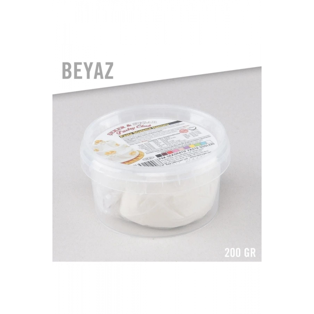 Şeker Sugar Beyaz Renk Şeker Hamuru - 200 Gram