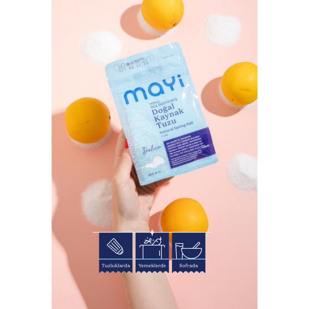 Mayi Delice Öğütülmüş Sofra Tuzu (İyot İlaveli) 600 gr