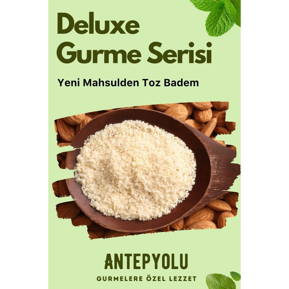 Deluxe Gurme Serisi 1. Kalite Saf Badem Unu Glutensiz Öğütülmüş Toz %100 Gerçek Badem Tozu 100 gr
