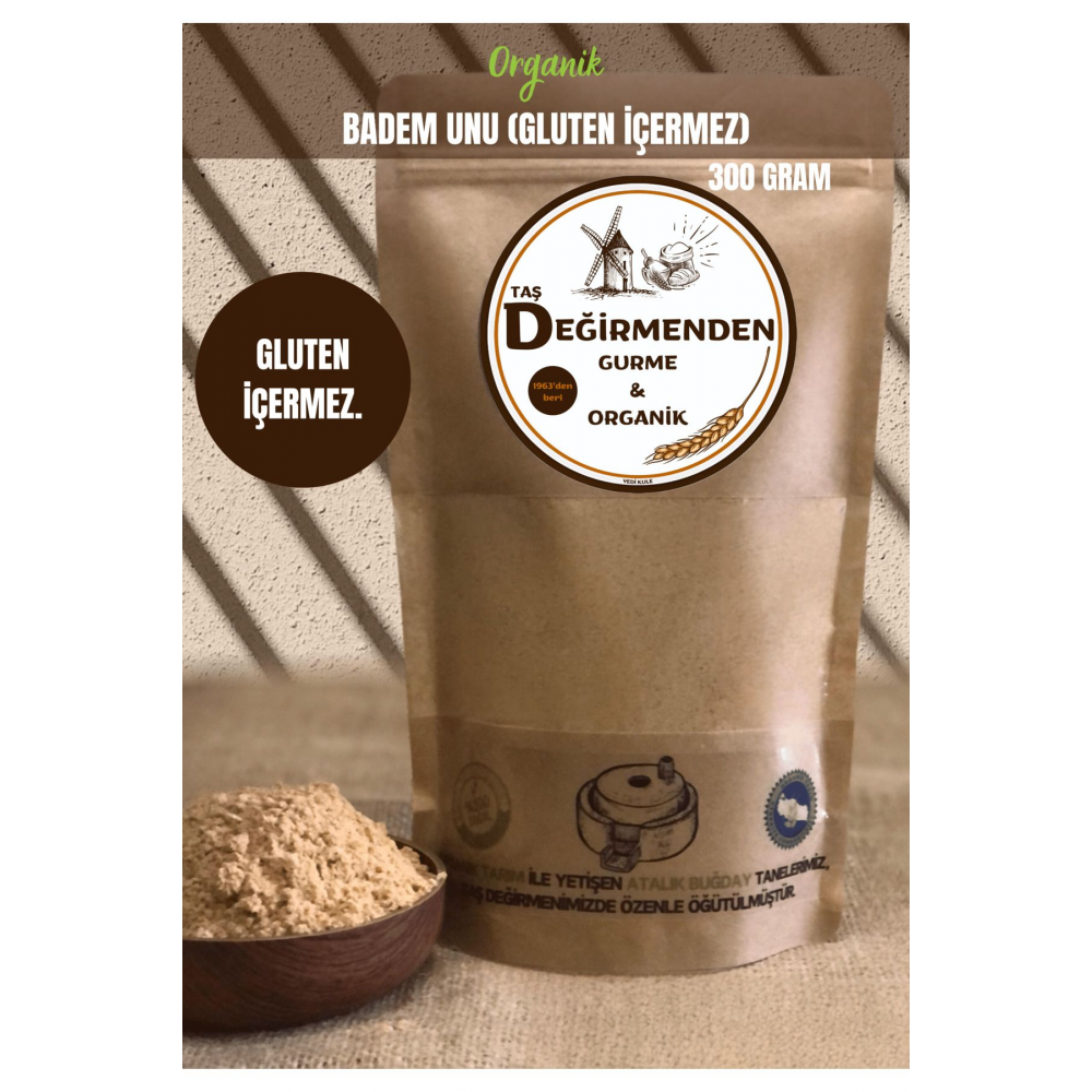 Organik Badem Unu (Gluten İçermez) - 300 Gram