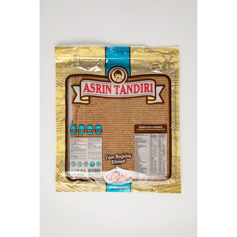 4'lü Ekşi Mayalı Tam Buğday Lavaş Tandır Ekmeği (Diyabetik Ekmek) (1Paket 350 Gr)