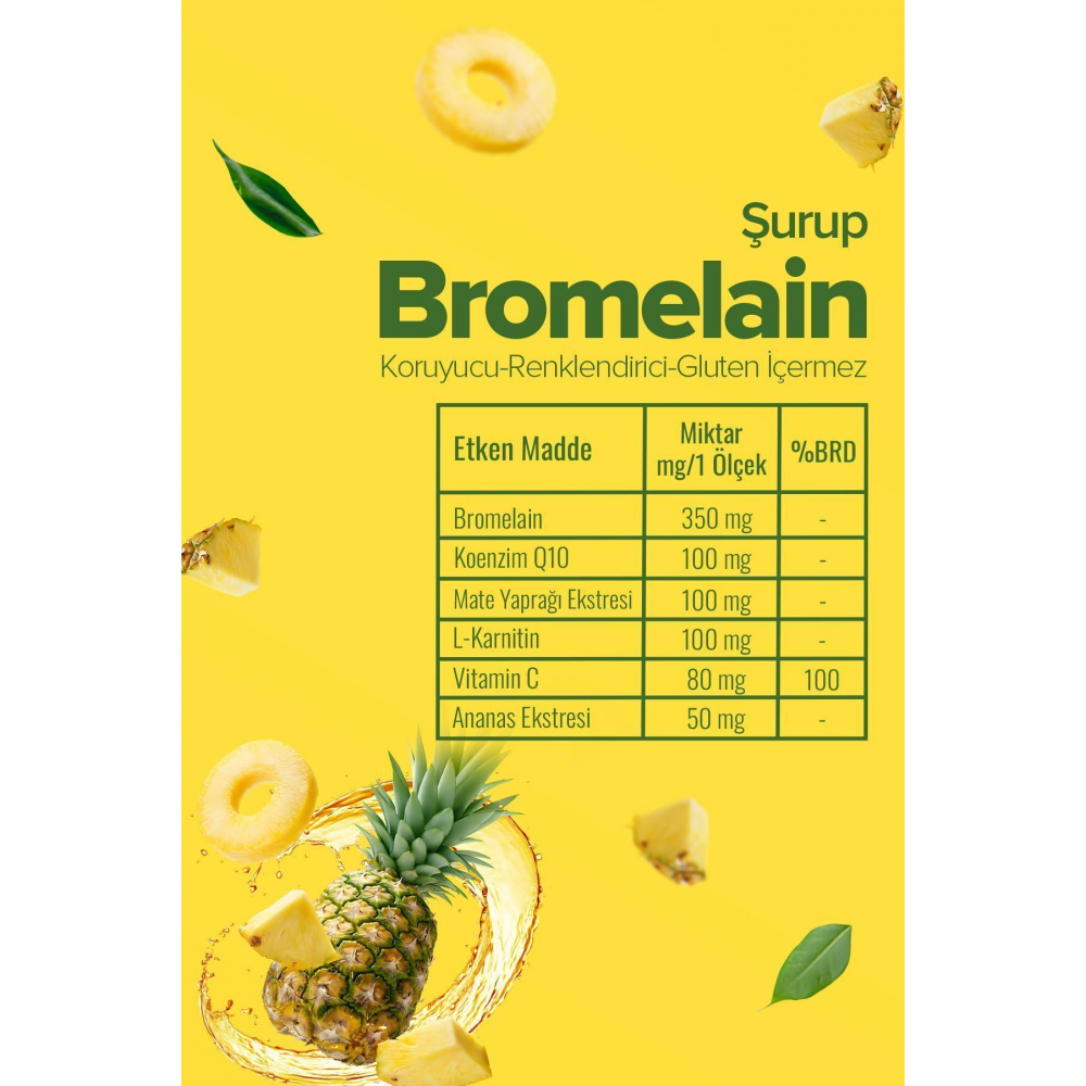 Bromelain Ananas İçeren Detox Şurubu