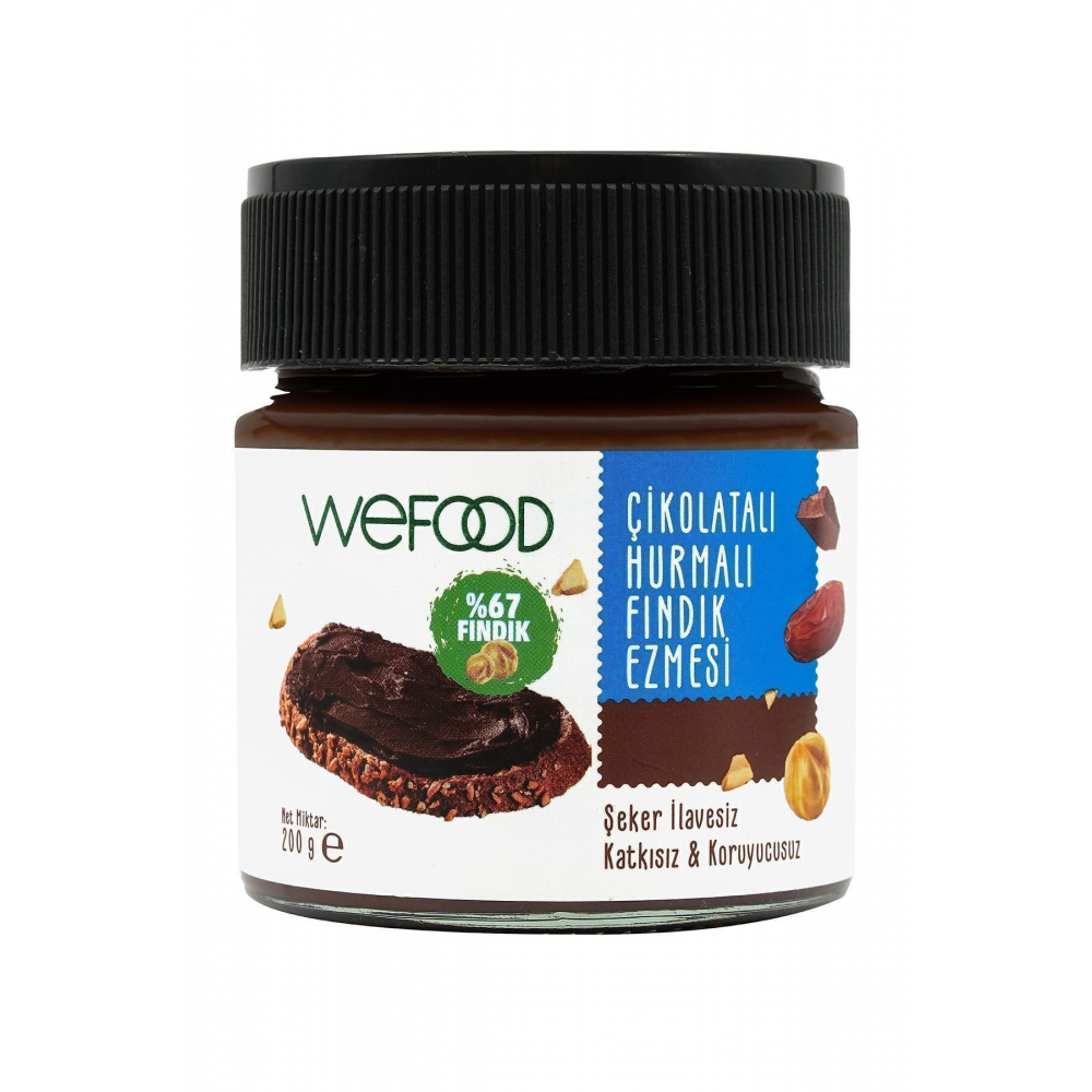 Çikolatalı Hurmalı Fındık Ezmesi (Şekersiz, Katkısız) 200 gr