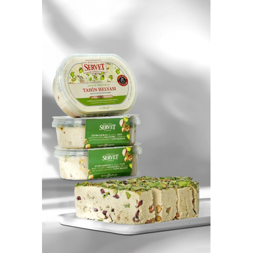 Rafine Şeker İlavesiz Antep Fıstıklı Taze Tahin Helvası 3'lü Avantaj Paketi