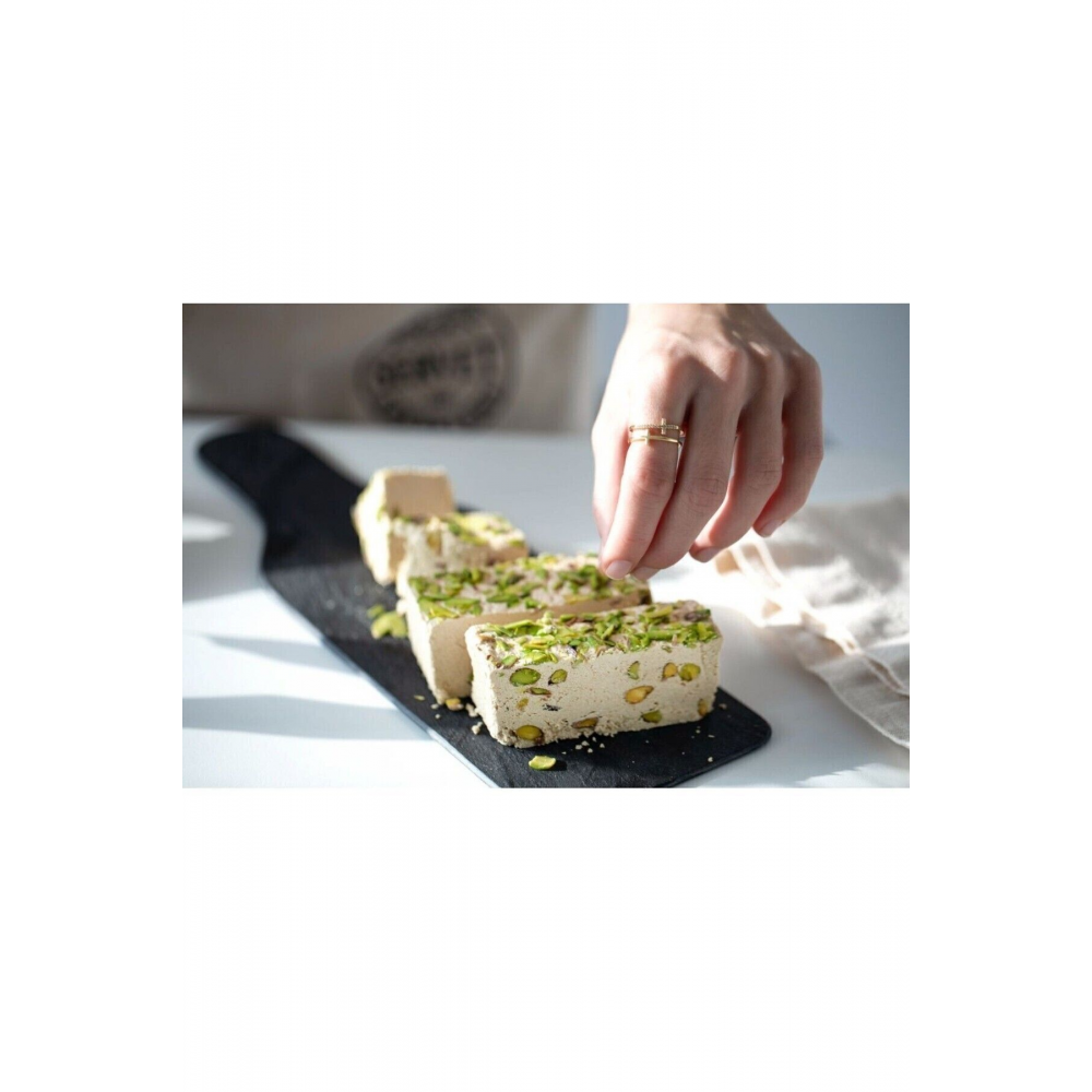 Rafine Şeker Ilavesiz - Antep Fıstıklı Taze Tahin Helvası 400 gr