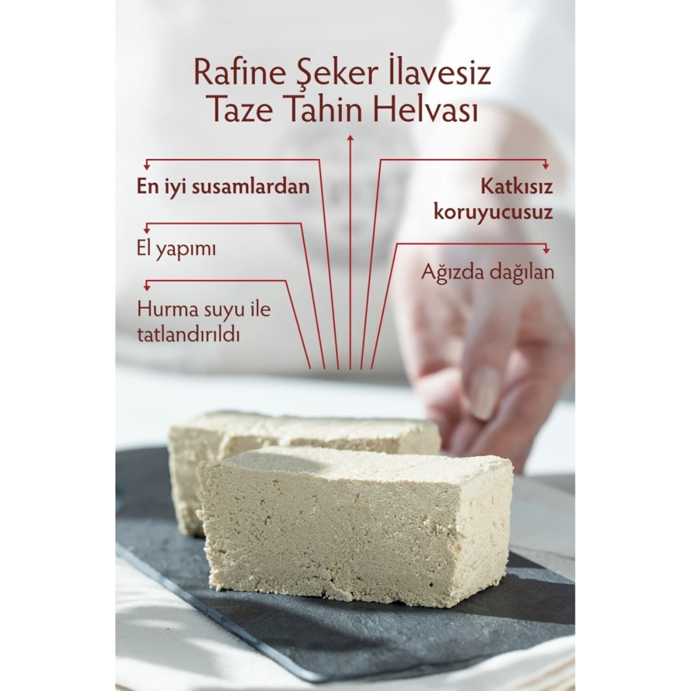 Rafine Şeker İlavesiz Taze Tahin Helvası 3'lü Paket