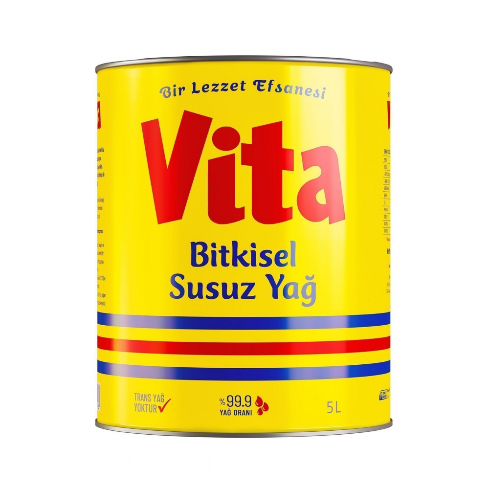 Bitkisel Susuz Yağ 5 lt