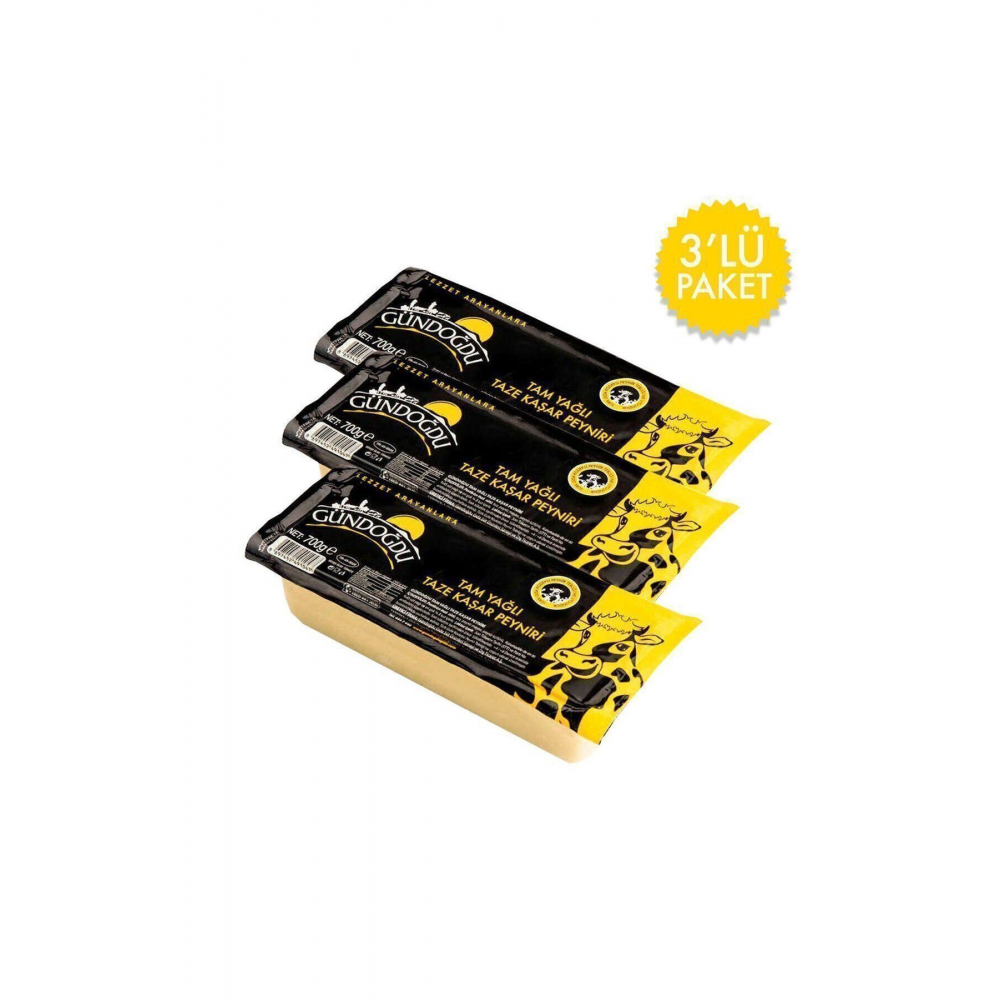Taze Kaşar Peynir 700gr 3'lü Paket
