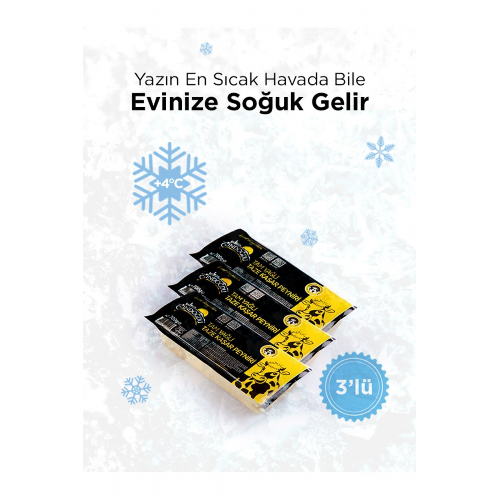 Taze Kaşar Peynir 700gr 3'lü Paket