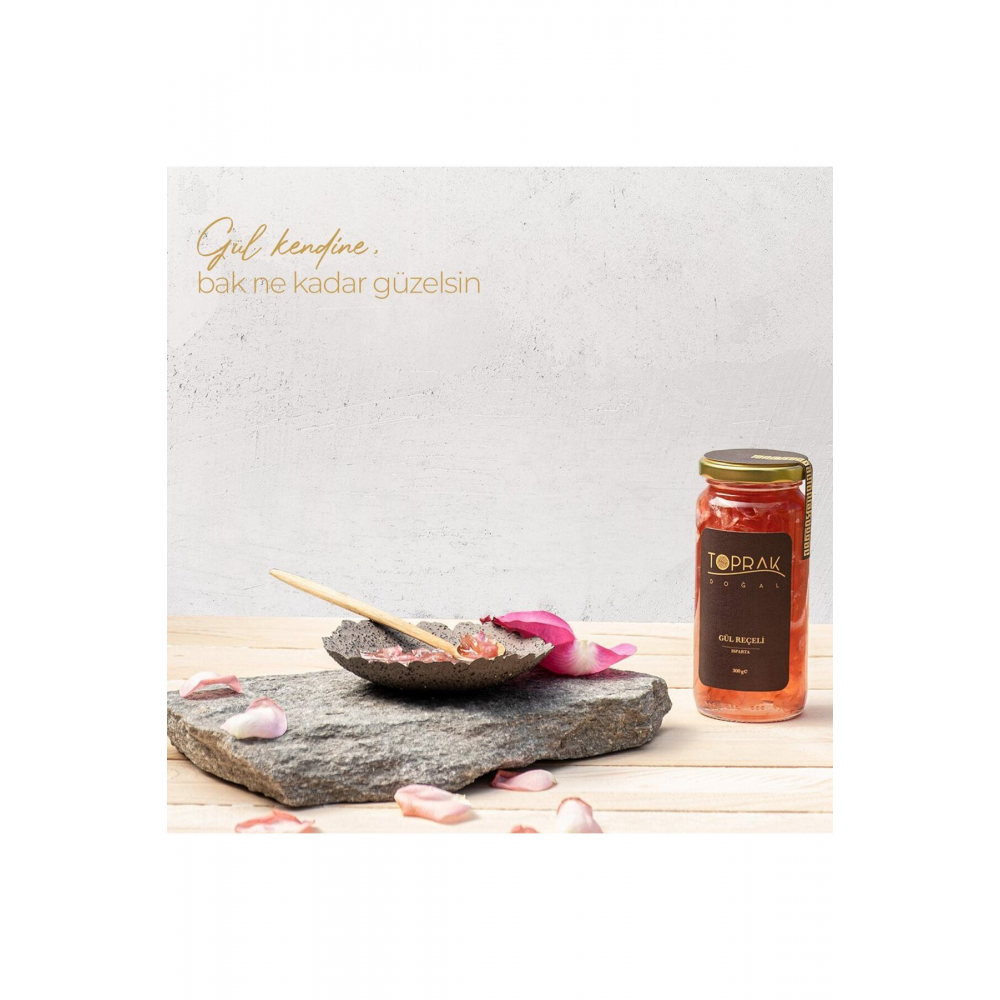 Gül Reçeli 300 G Isparta, Yeni Sezon Gül Reçeli - Doğal Katkısız Gül Reçeli - Taze Gül Reçeli