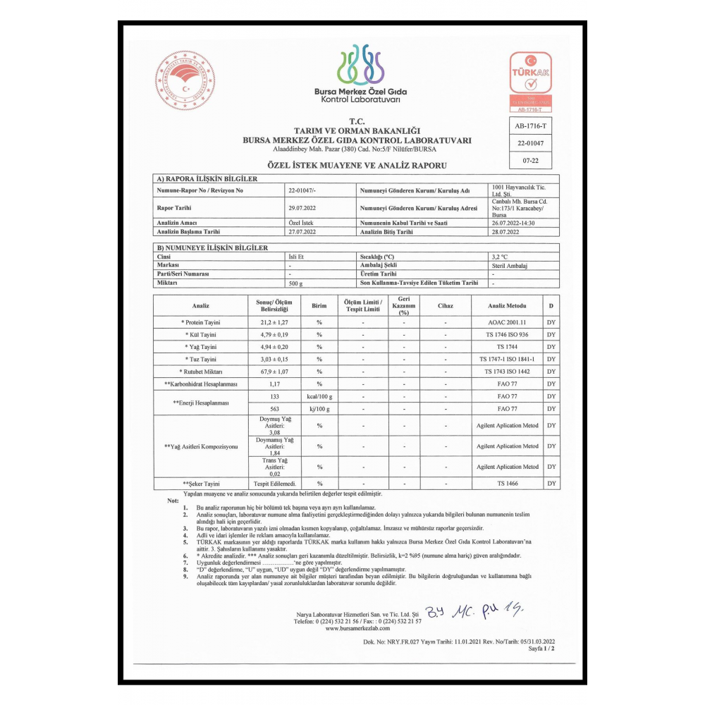 Isli Manda Eti 100 gr