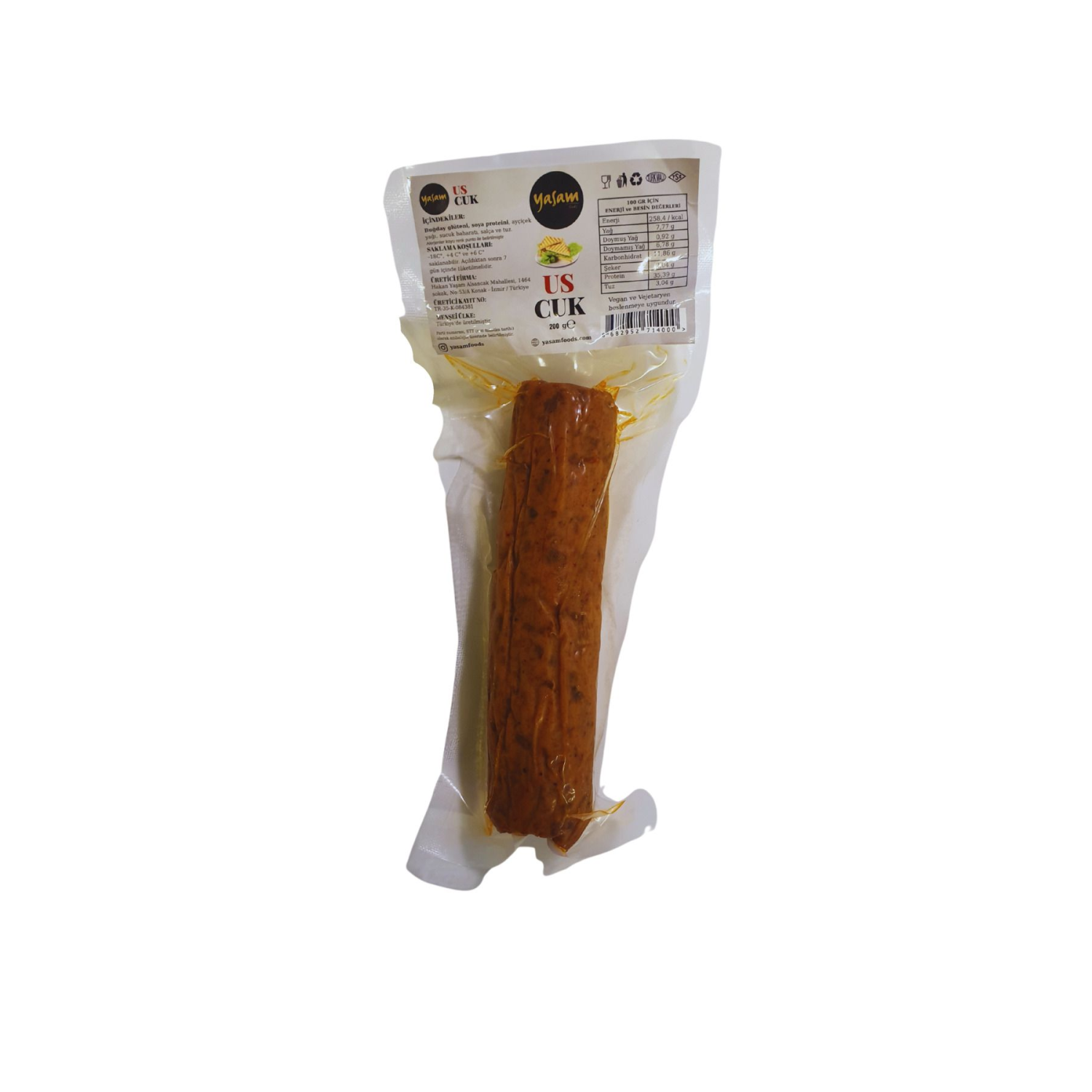 Yaşam Vegan Sucuk 200gr