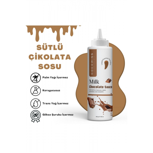 Sütlü Çikolata Sos - Waffle & Krep & Pankek Sos 300gr
