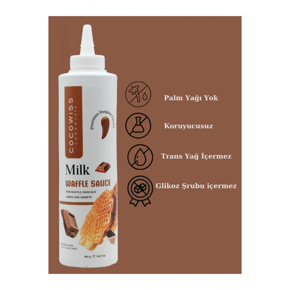 Sütlü Çikolata Sos - Waffle & Krep & Pankek Sos 300gr